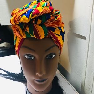 Kente African head tie